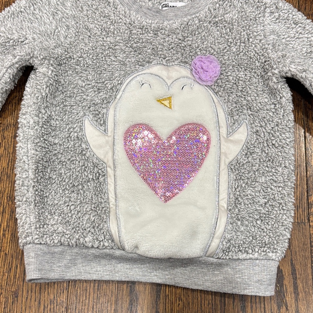 Epic Threads Gray Penguin Sweatshirt size 4T - Picture 2 of 4